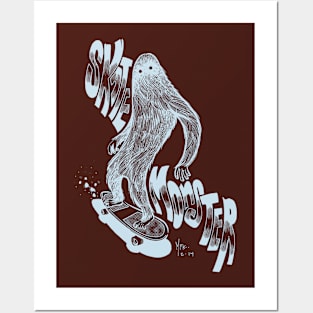 SKATE MONSTER (Light Blue Color Way) Posters and Art